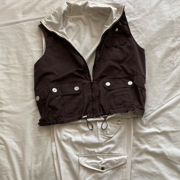 Ralph Lauren Capri Pants Size 12 + Women's Reversible Large Matching Vest - Picture 2 of 4